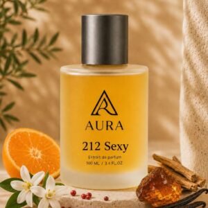 عطر أورا 212 سيكسي AURA 212 Sexy – عطر رجالي فاخر بنفحات البرتقال والفانيليا وخشب الصندل