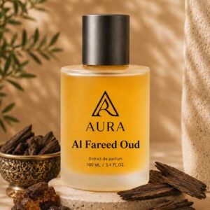 عطر أورا الفريد عود AURA Al Fareed Oud – عطر رجالي فاخر بعبير العود الشرقي الفخم