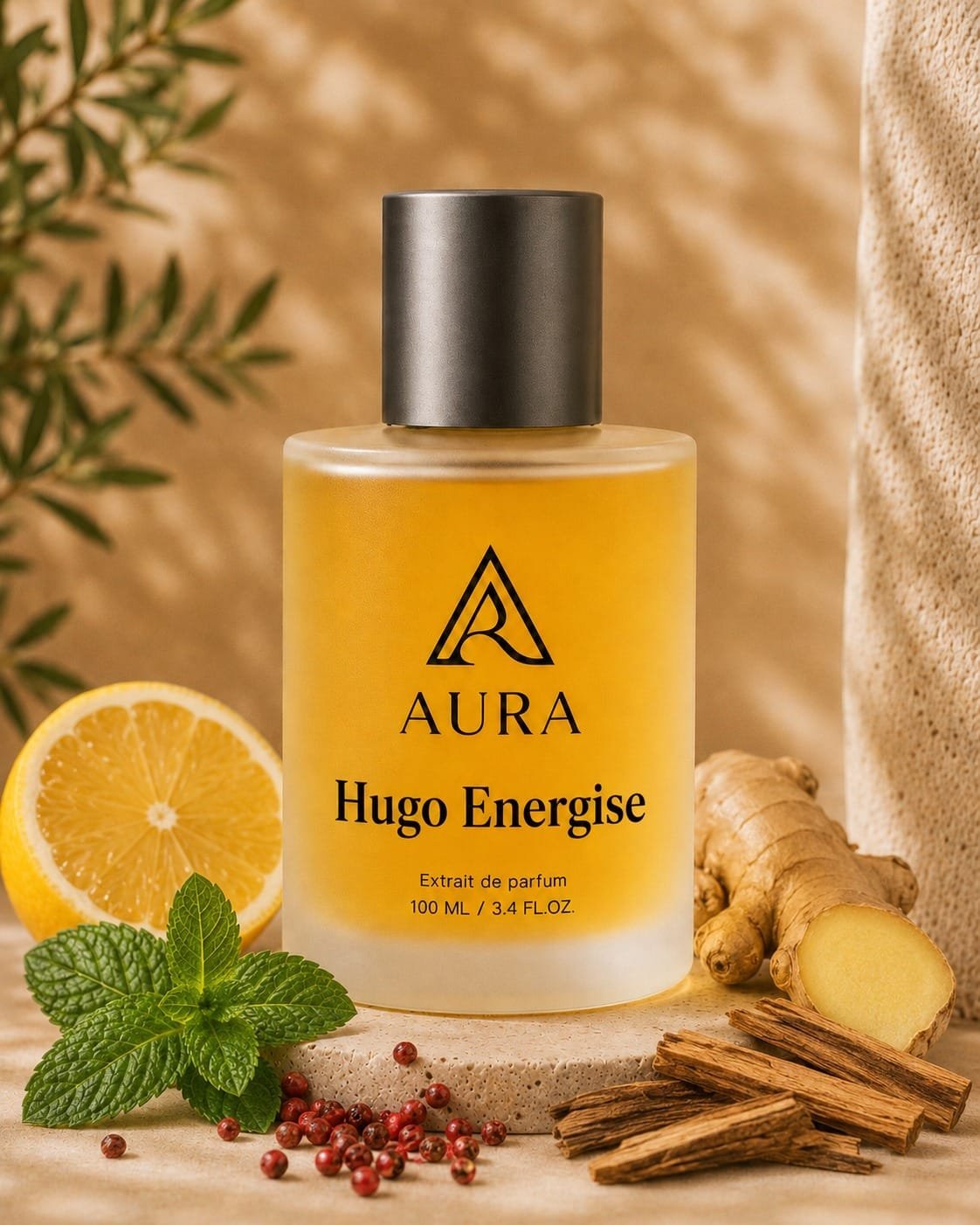 عطر أورا هوجو إنرجايز AURA Hugo Energise – عطر رجالي فاخر بنفحات الحمضيات والزنجبيل والأخشاب