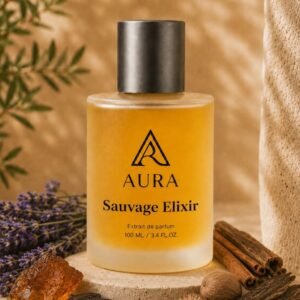 عطر أورا سوفاج إليكسير AURA Sauvage Elixir – عطر رجالي فاخر بنفحات القرفة واللافندر وخشب الصندل