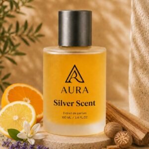 عطر أورا سيلفر سنت AURA Silver Scent – عطر رجالي فاخر بنفحات الليمون وزهر البرتقال وخشب الساج