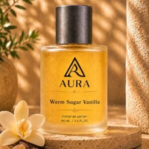 عطر أورا وورم شوجر فانيلا AURA Warm Sugar Vanilla – عطر نسائي دافئ بنفحات الفانيليا والسكر والعنبر الناعم