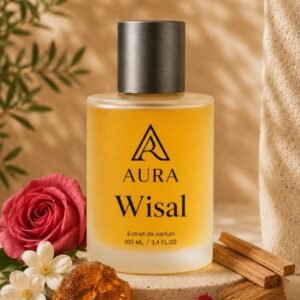 عطر أورا وصال AURA Wisal – عطر رجالي فاخر بنفحات الورد والياسمين وخشب الصندل