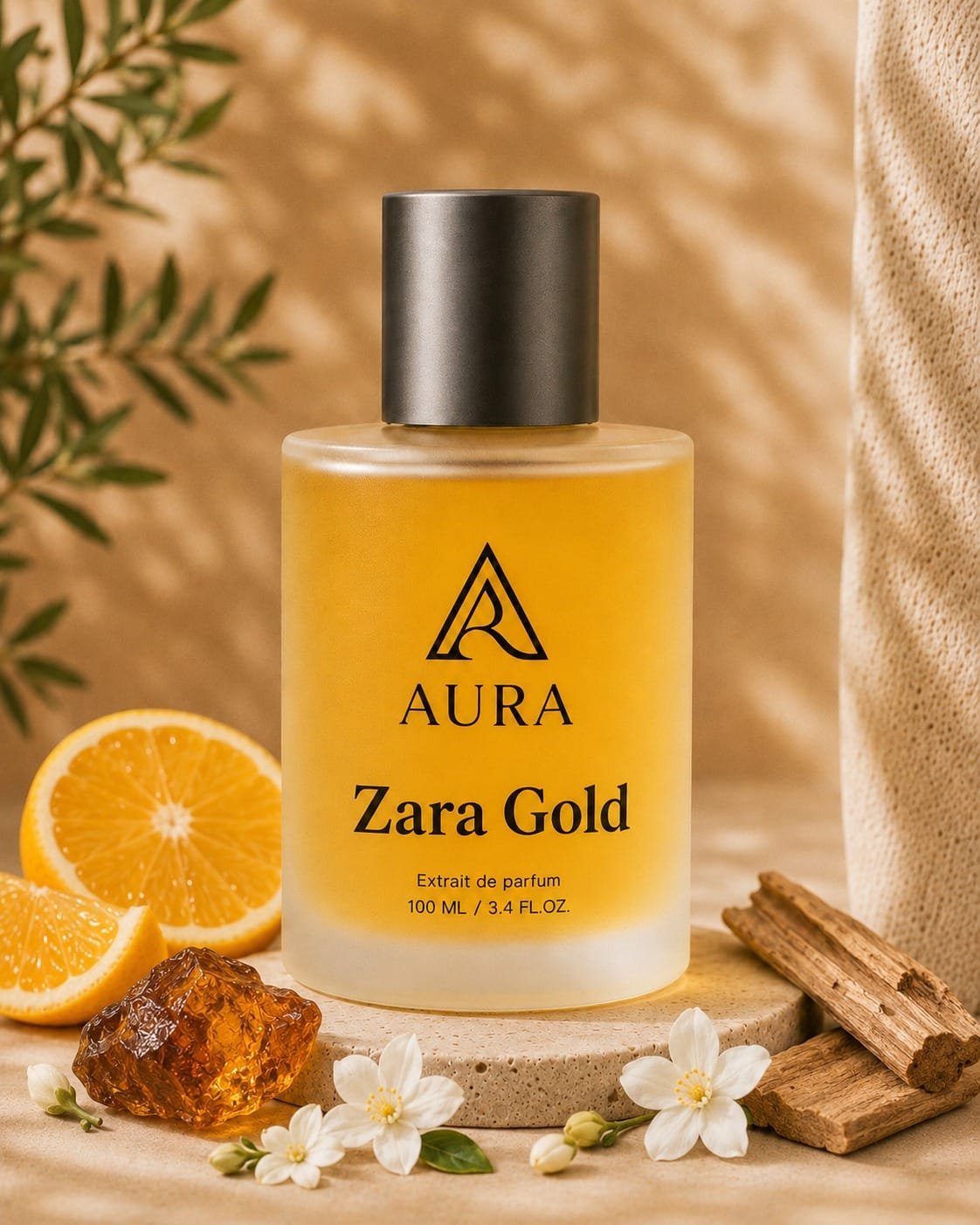 عطر أورا زارا جولد AURA Zara Gold – عطر رجالي فاخر بنفحات البرتقال وزهر البرتقال والعنبر